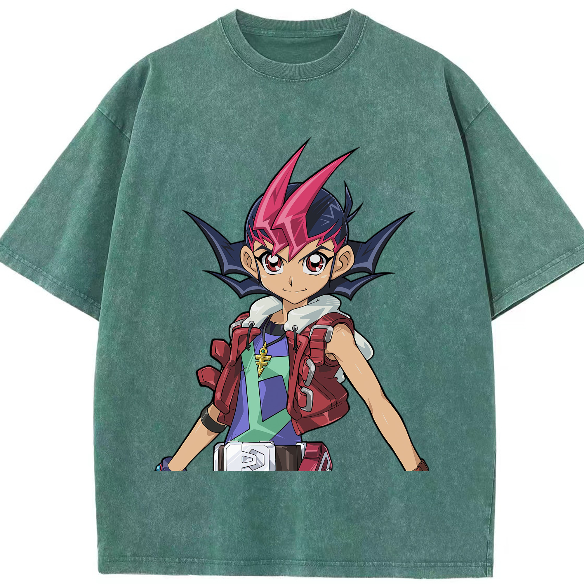 （画像用） 遊☆戯☆王 Yu-Gi-Oh! 綿100% ヴィンテージ風 半袖Tシャツ（フロントプリント）